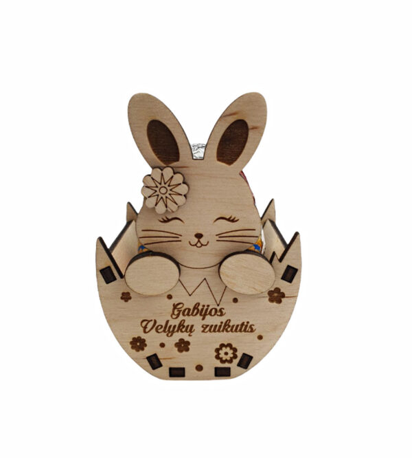Personalised Easter egg stand ,,Gabijos velyku zuikutis,,
