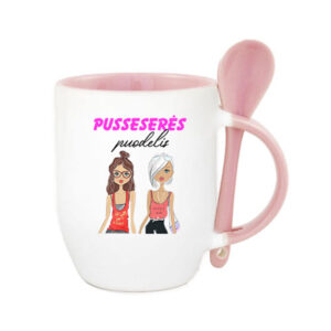 Cup with Spoon ,,Pusseseres puodelis,,