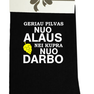 Printed Sock for Men ,,Geriau pilvas nuo alaus,,