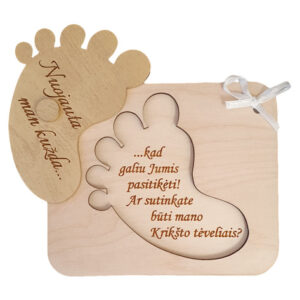 Invitation card ,,Nuojauta man kuzda...Kriksto teveliais,,