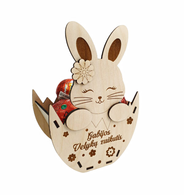 Personalised Easter egg stand ,,Gabijos velyku zuikutis,,