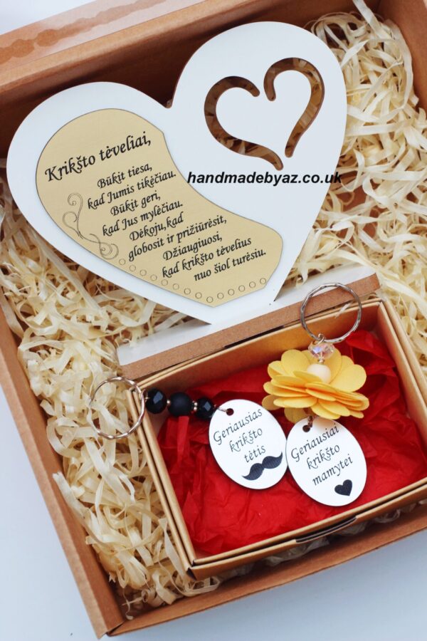 Gift set for godparents.
