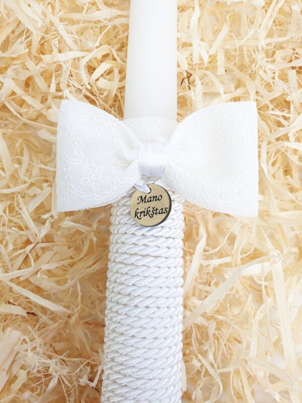 Christening candle White ,,Mano Krikstas,, - Image 2