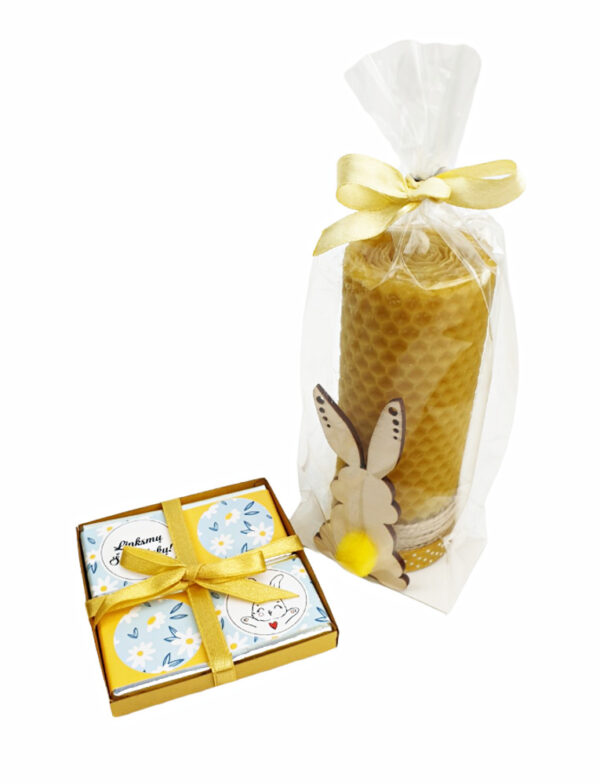 Mini chocolate and candle set ,,Linksmu sv. Velyku,, - Image 2