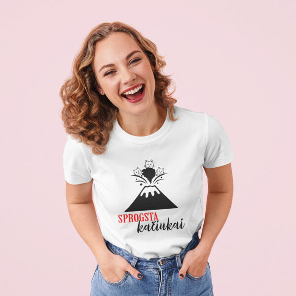 Printed T-shirt for Women ,,Sprogsta kaciukai,,