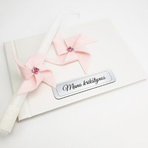 Wish book with candle ,,Mano krikstynos,,