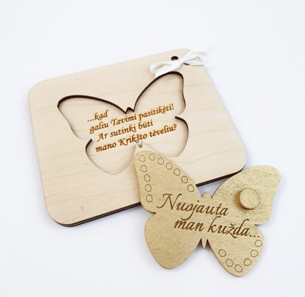 Invitation card ,,Nuojauta man kuzda...Kriksto teveliu,,