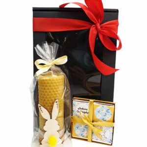 Mini chocolate and candle set ,,Linksmu sv. Velyku,,