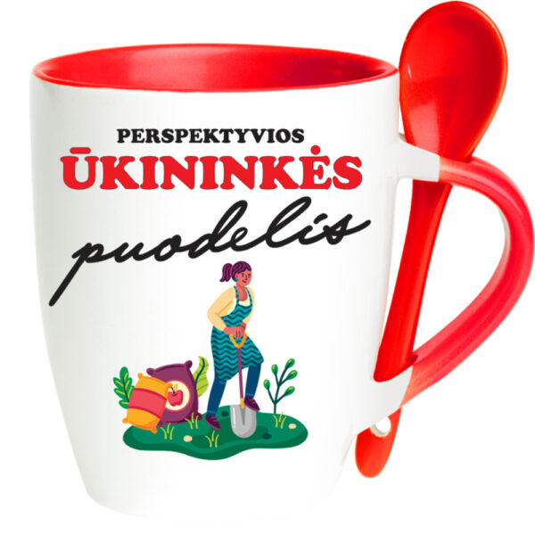 Cup with Spoon ,,Perspektyvios ukininkes,,
