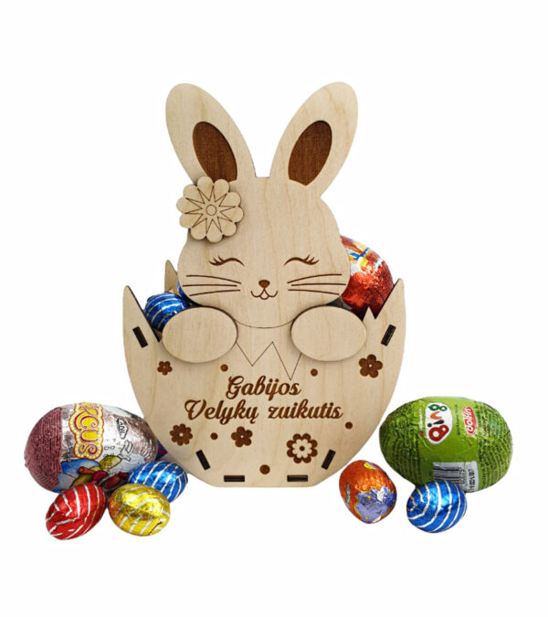 Personalised Easter egg stand ,,Gabijos velyku zuikutis,, - Image 2