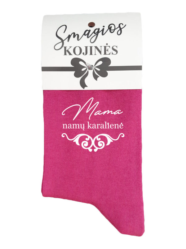 Printed Sock for Women ,,Mama namu karaliene,,