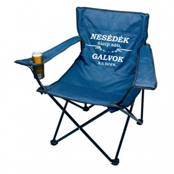 Camping chair with storage cover ,,Nesedek siaip sau,galvok ka nors,,