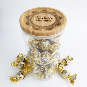 Jar with Lid ,,Teachers vitamins,,