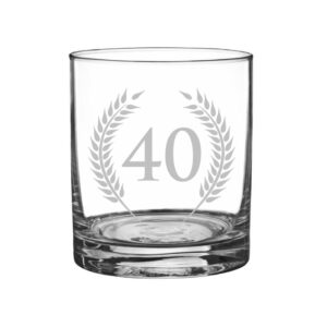 Engraved Glass ,,40,, ,,ANY YEARS,,