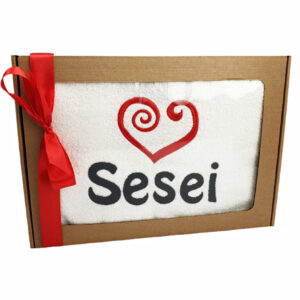 Towel with cardboard box ,,Sesei,,