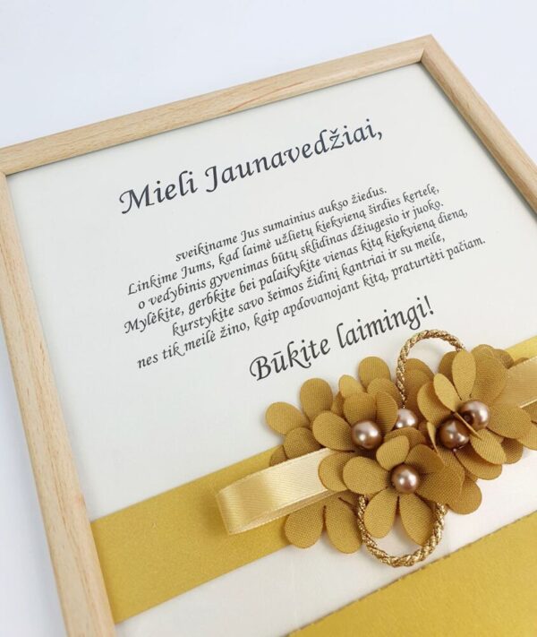 Personalised Money frame ,, Mieli jaunavedziai,, (ANY NAME) - Image 2
