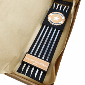 Personalised BBQ metal sticks set with carboard box (ANY TEXT)