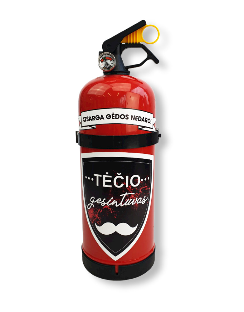 Fire Extinguisher with print ,,Tecio gesintuvas,,