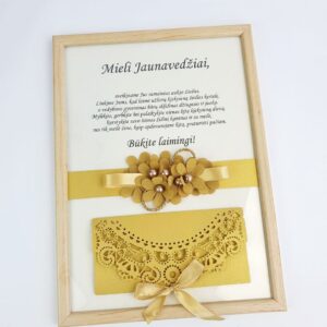 Personalised Money frame ,, Mieli jaunavedziai,, (ANY NAME)