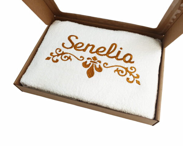 Towel with cardboard box ,,Senelio,,