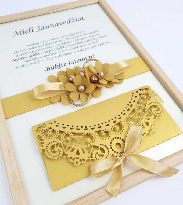 Personalised Money frame ,, Mieli jaunavedziai,, (ANY NAME) - Image 3