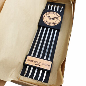 BBQ metal sticks set with carboard box ,,Ypatingam zmogui,,