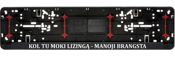 Car registration number plate (2pcs) „Kol tu moki lizinga..,,