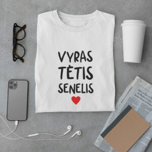 Printed T-shirt for Men „Vyras Tetis Senelis,,