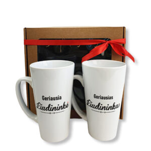 Tall Latte Cup set ,,Geriausias Liudininkas & Geriausia Liudininke,,