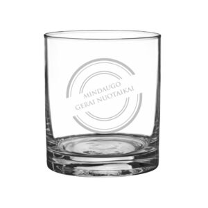 PERSONALISED Engraved Glass ,,Mindaugo gerai nuotaikai,,