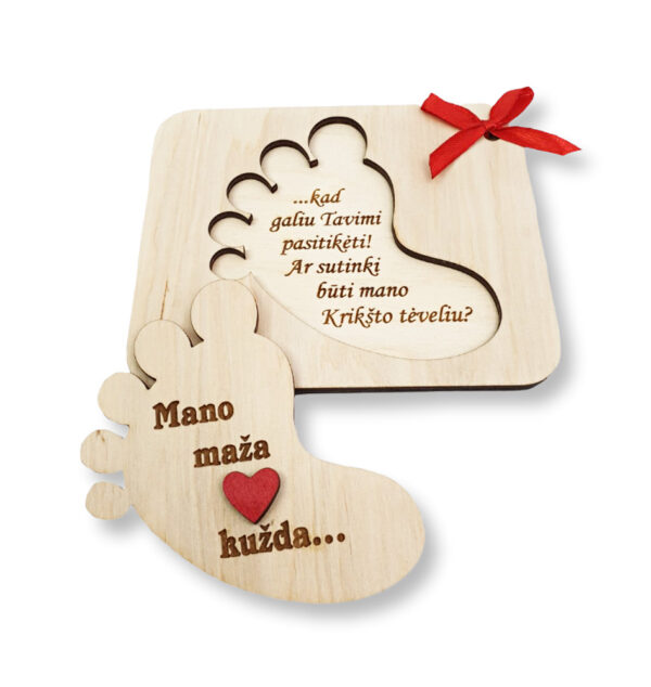 Invitation card ,,Mano maza sirdele kuzda...,,