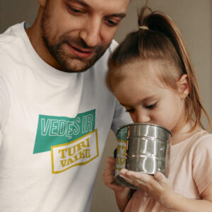 Printed T-shirt for Men „Vedes ir turi vaiku,,