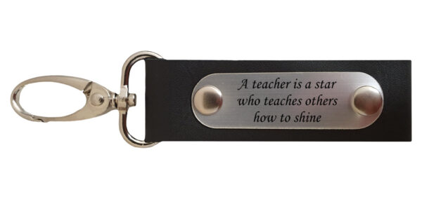 Leather keychain   ,,A teacher is..,,