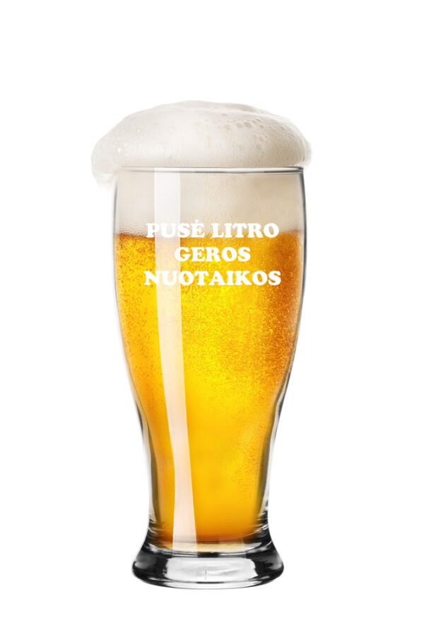 Beer mugs ,,Puse litro geros nuotaikos,,