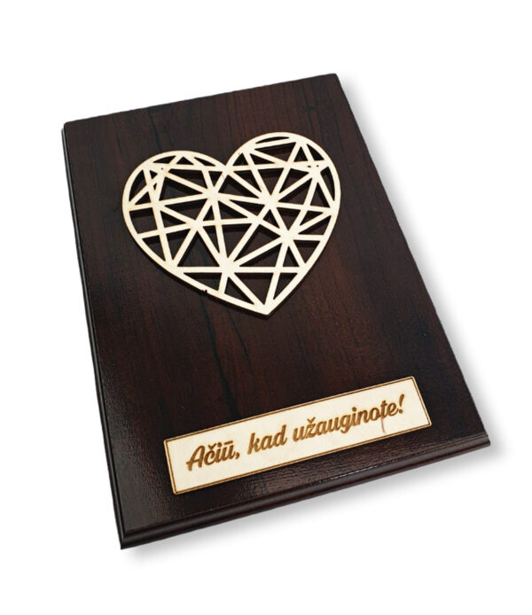 Greeting Plaque ,,Aciu,kad uzauginote,,
