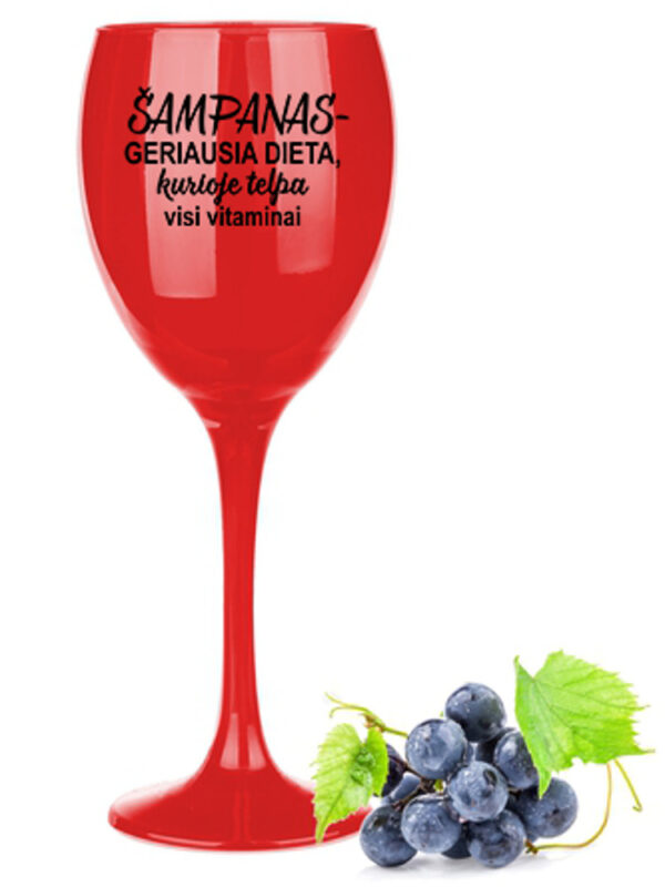 Wine Glass  ,,Sampanas-geriausia dieta,,
