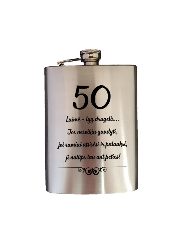Metal Flask ,,50 Kad visos svajones..,,