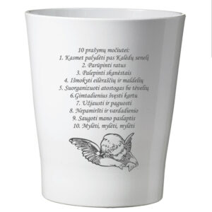 Flowers pot ,,10 prasymu mociutei...,,