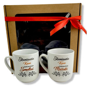 Gift set  ,,Skaniausia kava geriausiam seneliui,, & ,,Skaniausia kava geriausiai mociutei,,