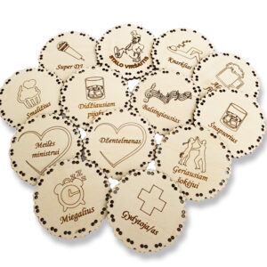 Wood medal set for wedding