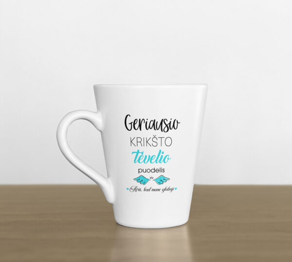Latte Cup ,,Geriausio Kriksto Tevelio puodelis,,