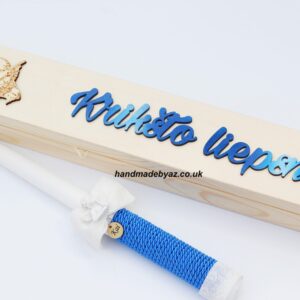 Personalised Candle with box ,,Kriksto liepsnele,,