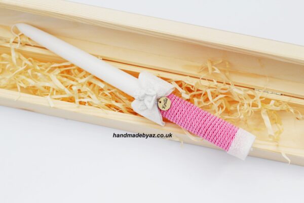 Personalised Candle with box ,,Kriksto liepsnele,, - Image 3