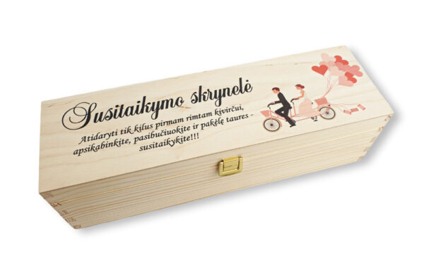 Wooden  Wine Box ,,Susitaikymo skrynelė,,