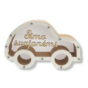 Personalised Piggy bank car  ,,ANY TEXT,,