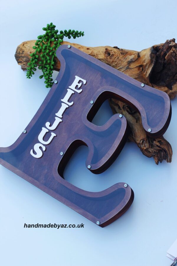 Letter Personalised Name Money Box 30cm - Image 3