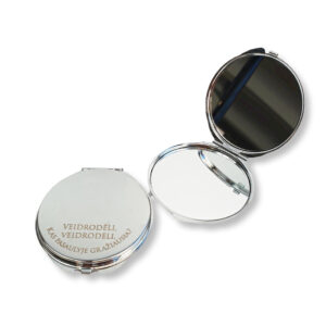 Engraved Compact Mirror ,,Veidrodeli,Veidrodeli,,