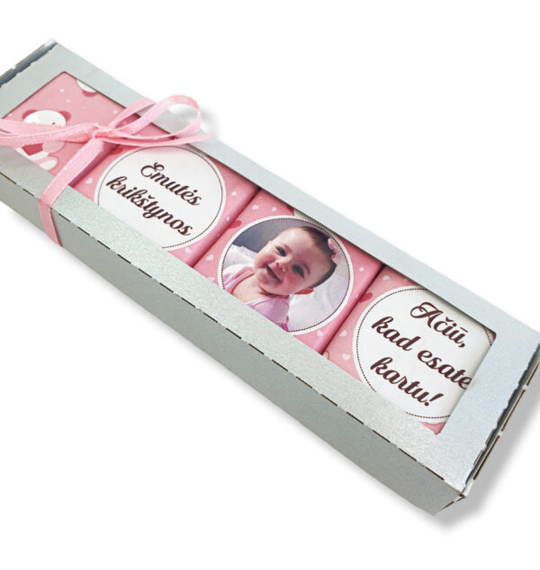 Personalised Mini chocolate set  ,,Emutes Krikstynos,,