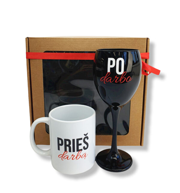 Gift set  ,,Pries darba.,, ,,Po darbo,,