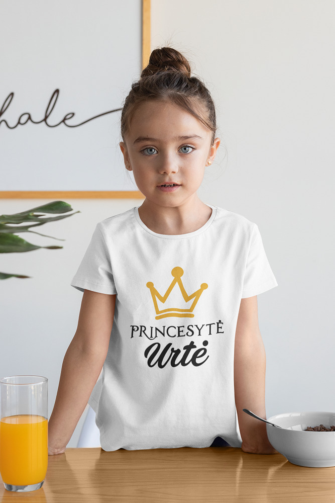 Personalised Printed T-shirt for kids ,,Princesyte Urte,,(ANY NAME)